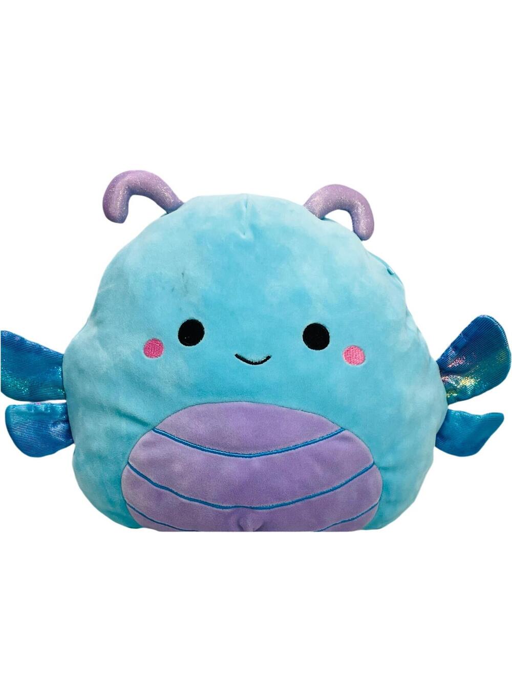 Squishmallows 10" Heather Teal Dragonfly LT WEAR / STAINING Freshly Laundered
